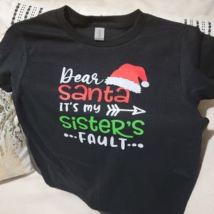 Christmas Kid's dear Santa tshirt, any size available fast shipping